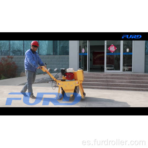 Rodillo vibratorio de pavimentación de asfalto mini rodillo vibratorio en tándem rodillos de tambor para la venta FYL-600C